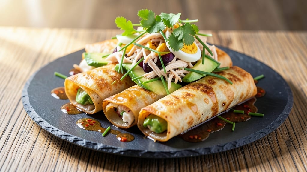 Avocado Club Egg Rolls CPK Recipe: Crispy Tortilla Cups with Herbed Yolk Brilliance
