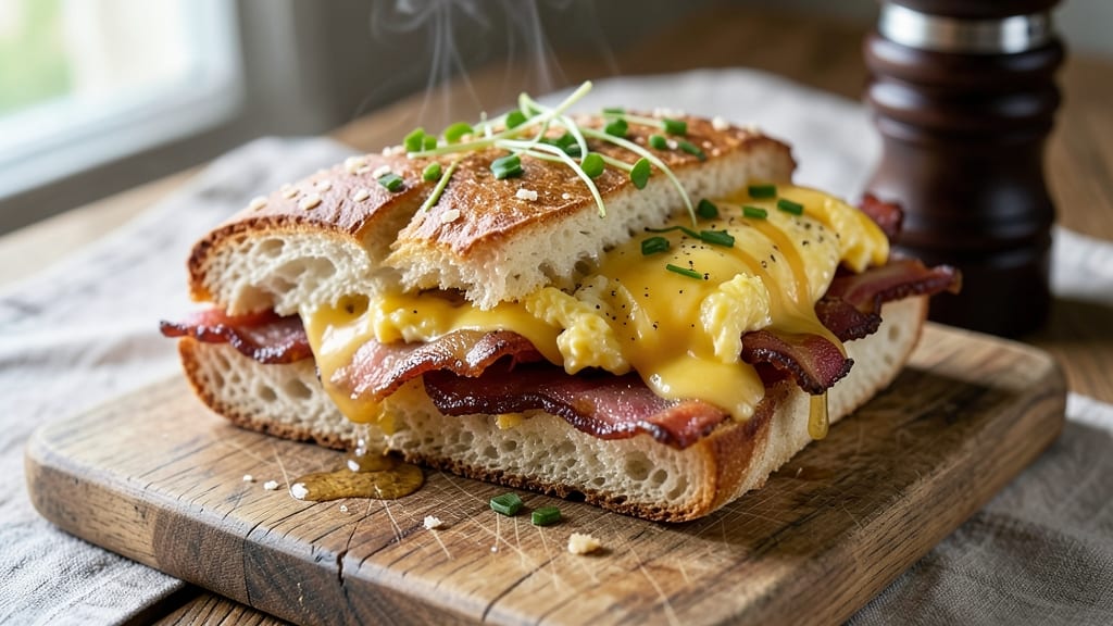 Amish Bacon, Egg, and Cheese Bread Recipe: Flaky Layers With Savory Fillings