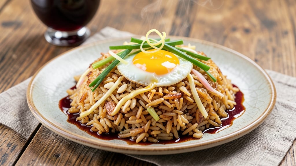 Street Side Egg Fried Rice Recipe: Wok-Heated Flavor With Crispy Noodles