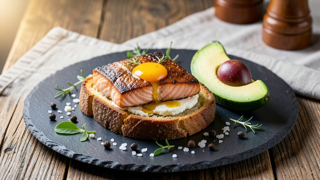 Avocado Salmon Egg Toast Recipe: Crispy Toast Cradles Smoky Salmon and Runny Yolk Magic