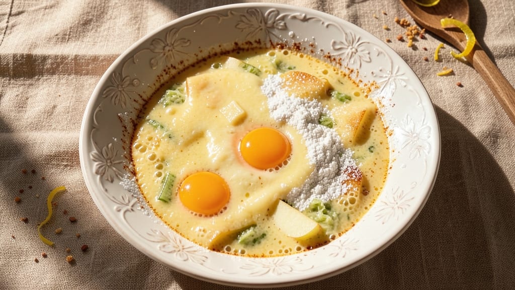 Apple Flour Egg Recipe: Savory Pancakes With Crispy Edges and Runny Centers