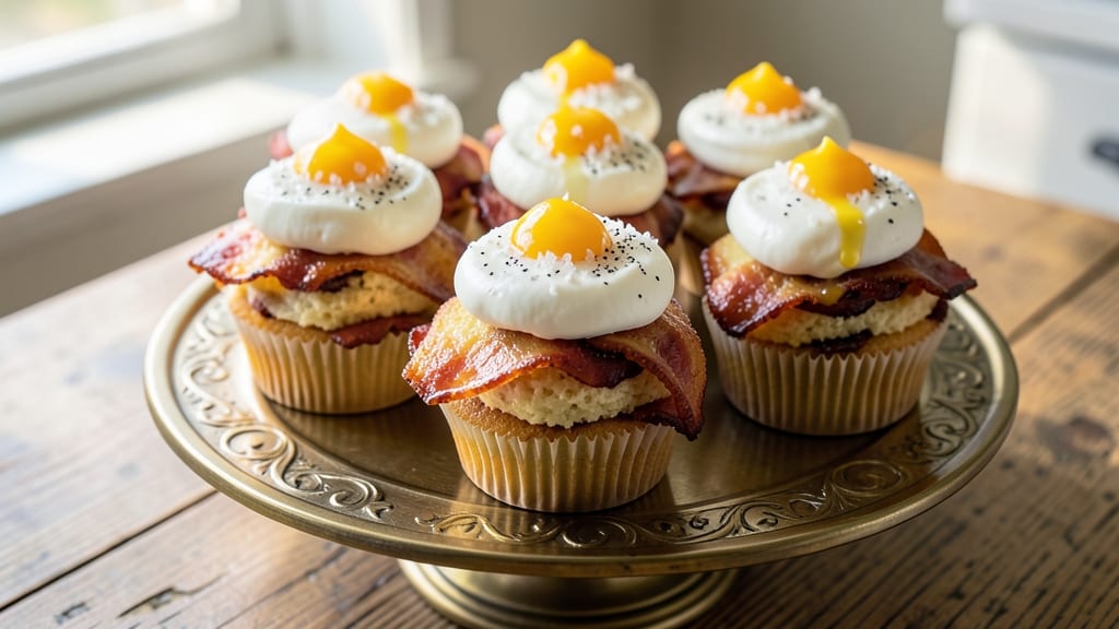 Bacon and Egg Cupcakes Recipe: Crispy Tortilla Cups with Smoky Yolk Surprise