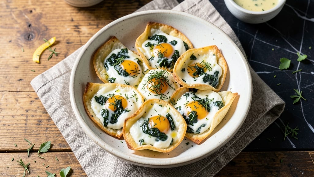 Tim Hortons Spinach and Egg White Omelette Bites Recipe: Crispy Tortilla Cups With Herbed Yolk Brilliance