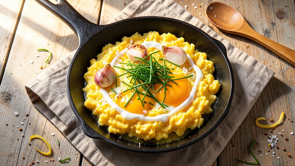 Anthony Bourdain's Scrambled Eggs Recipe: Smoky Garlic and Herb Infusion