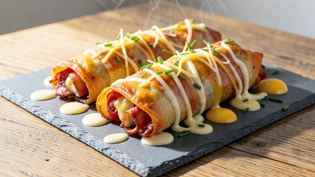Bacon Jalapeño Popper Egg Rolls Recipe: Smoky Spice-Packed Bites With Runny Yolk Surprise