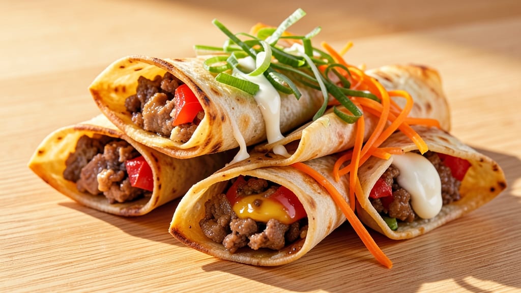 Stuffed Egg Roll Recipe: Crispy Tortilla Cups with Spiced Yolk Brilliance