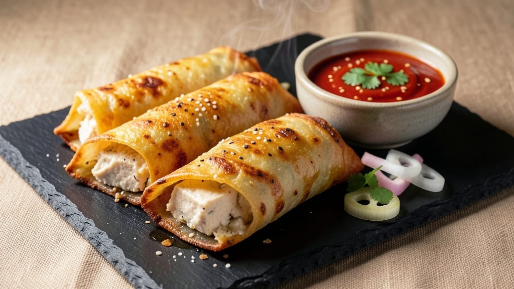 Vegan Egg Roll Recipe Air Fryer: Crispy Tortilla Wraps With Spiced Tofu Filling
