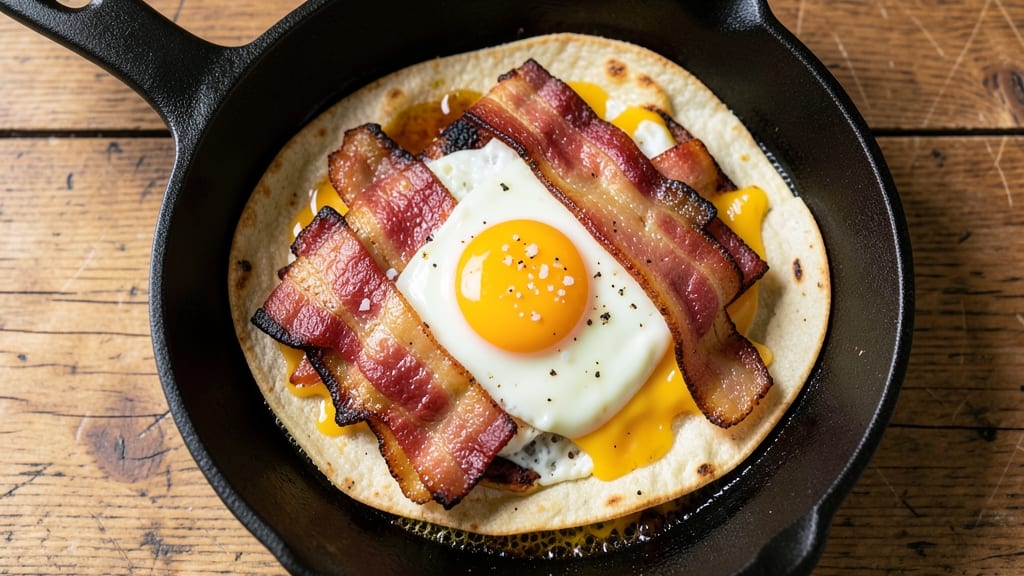 Bacon Egg and Cheese McGriddle Recipe: Crispy Tortilla Crunch Meets Melty Cheese Bliss