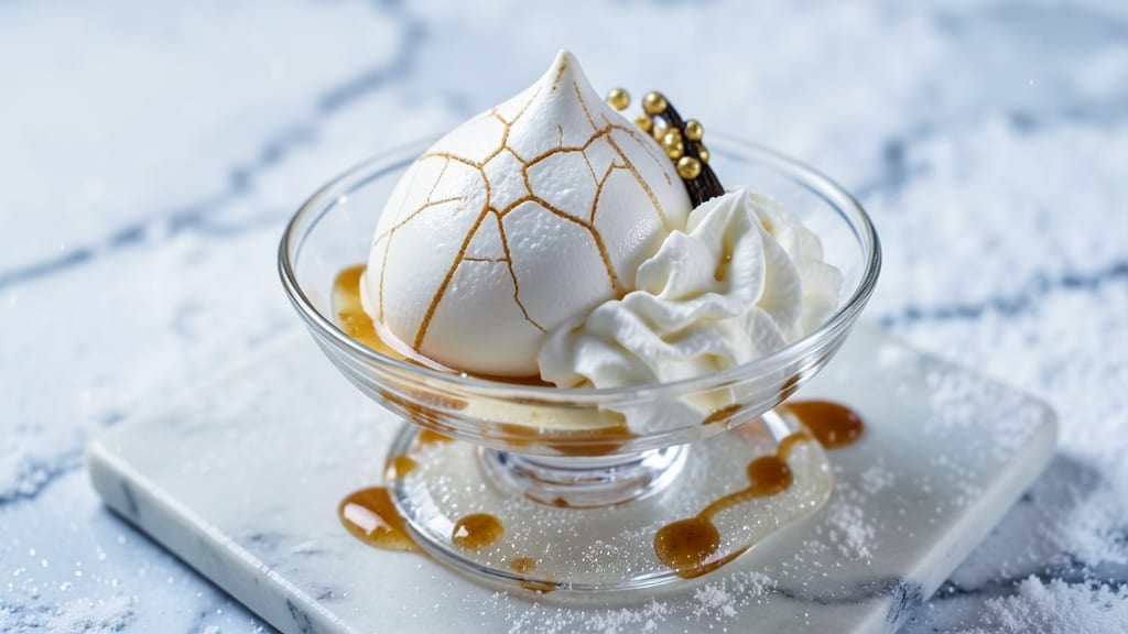 Snow Egg Dessert Recipe: Chilled Vanilla Bean Cloud With Silky Yolk Core
